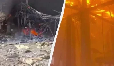 РФ атакувала Запоріжжя КАБами: спалахнули пожежі, є загиблий та постраждалі (відео)